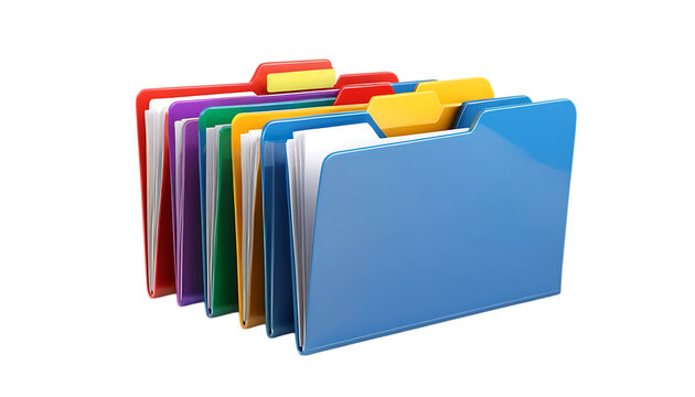 colorful folders isolated
