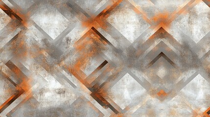 Seamless Silver and Copper Oxidized Metal Background with Rugged Corrosion Patterns and Polished Surfaces.