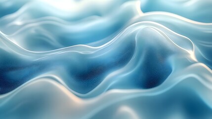 Obraz premium A Serene Abstract Background Encompassing Swirling Fluid Shapes and a Calming Turquoise Gradient