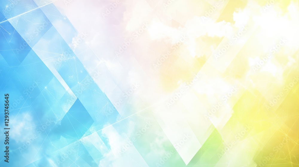 Aufkleber abstract composition of soft pastel colors blending with light clouds in a serene background