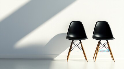 Modern Chairs, Sunlight, Empty Room