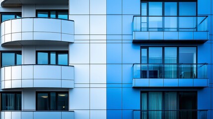 Fototapeta premium Modern Apartment Building Facade (3)