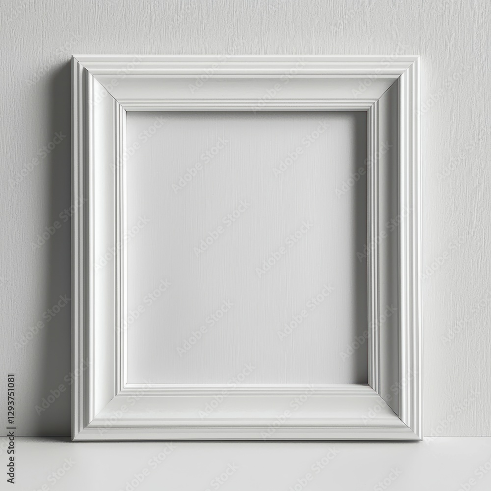 Poster a white frame with a white background. generative ai