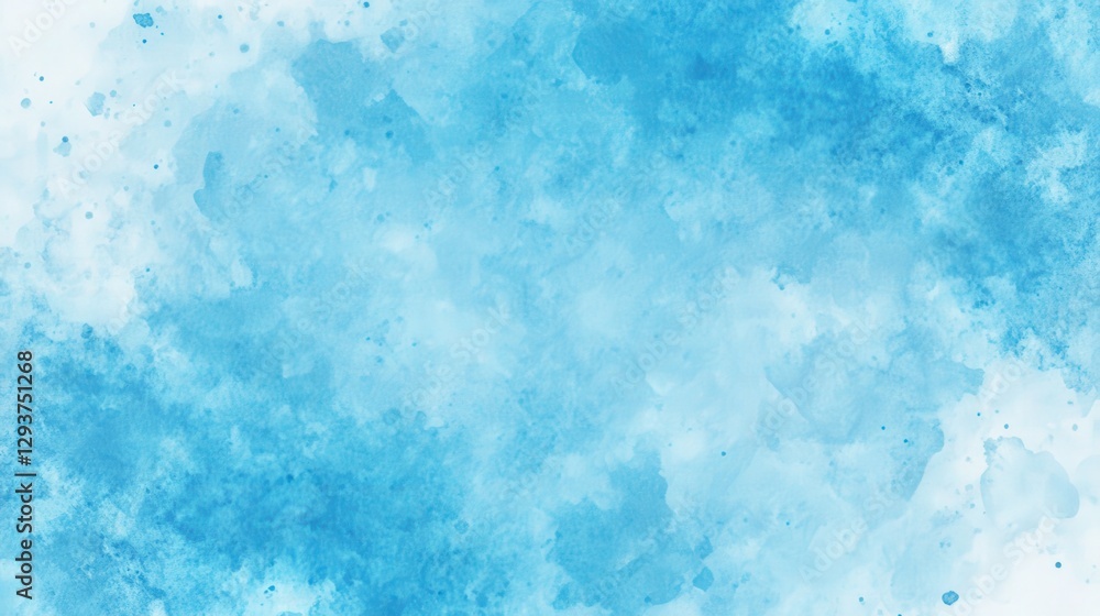 Poster abstract blue watercolor background with soft textures and gradients for creative design use