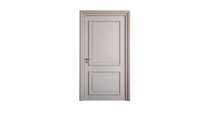 Elegant White Interior Panel Door Design wood home room path isolated on transparent background