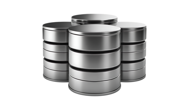 oil barrels isolated on white