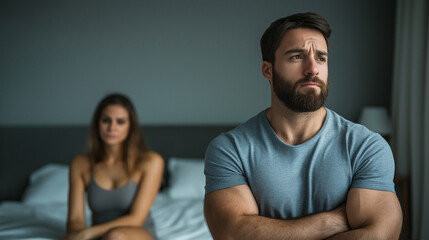 Obraz premium A serious moment between a couple