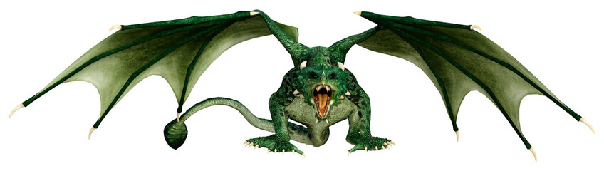 Obraz premium 3D Rendering Fairy Tale Dragon on White