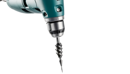 electric drill on white background