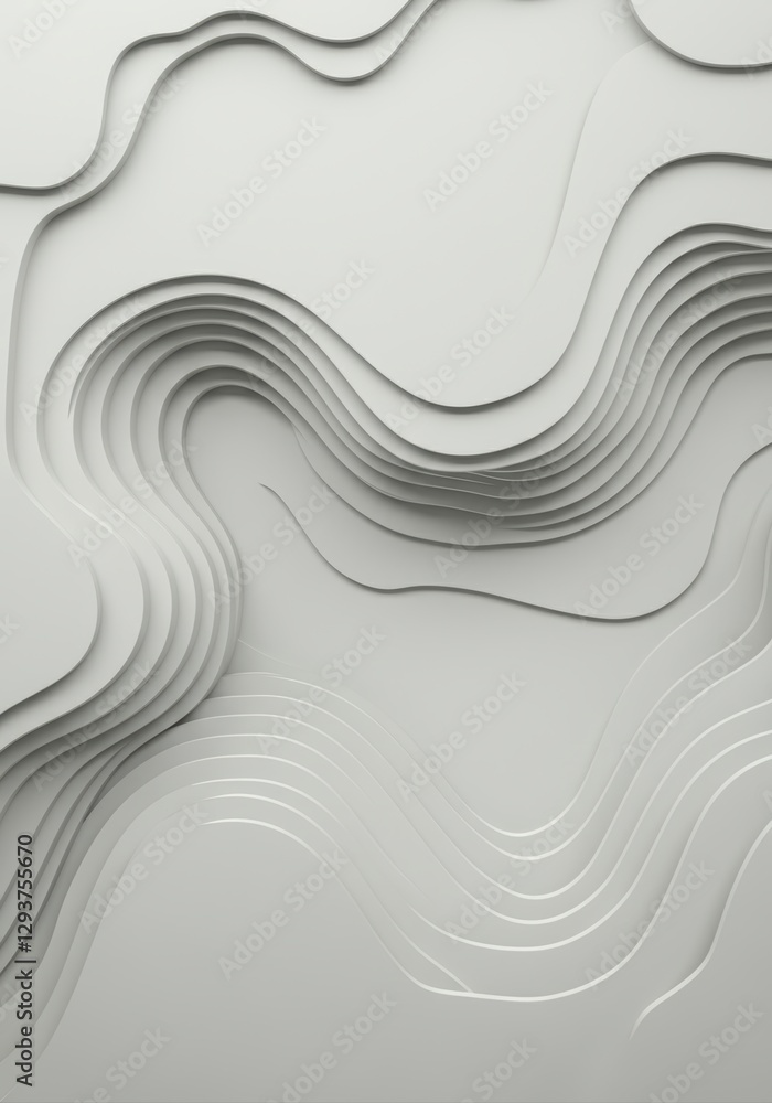 Poster abstract wavy lines creating a modern and minimalist background design