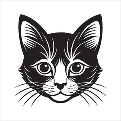 cat silhouette vector style