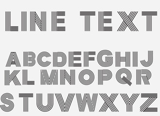 Line Text Fornt letter  Icon vector  art Print