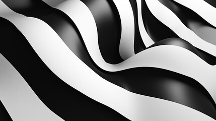 Black and white rhythmic waves