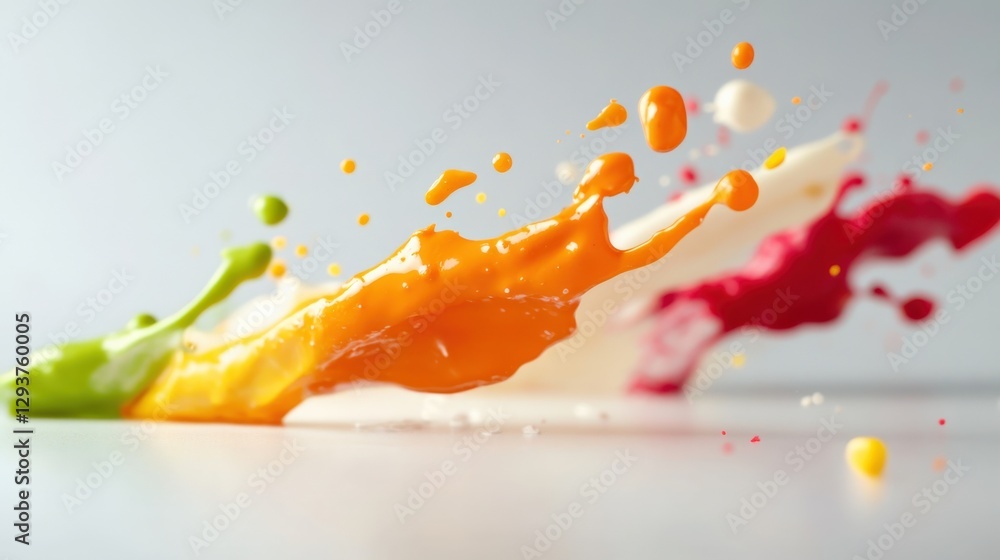 Aufkleber dynamic splashes of color action studio art photography minimalist environment close-up viewpoint cr