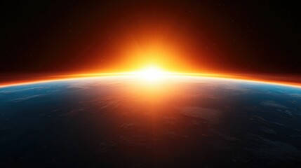 depiction of a powerful solar flare traveling through space toward the Earth creating a vibrant and dramatic wave of energy and illumination across the cosmic landscape