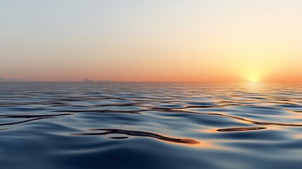 Obraz premium Serene Sunset Over Calm Ocean Waters