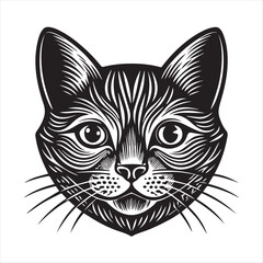 cat silhouette vector style