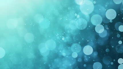 Obraz premium Cool Blue Aqua Bokeh Abstract Background