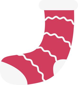Red christmas sock illustration