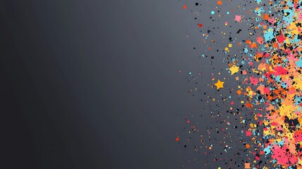 Abstract Colorful Star Burst Design Background