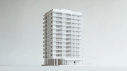 3D Model of a Modern Apartment Building