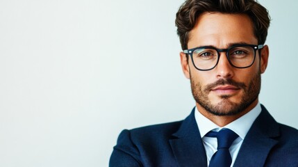 Corporate consultant looking professional and approachable, high-resolution white background