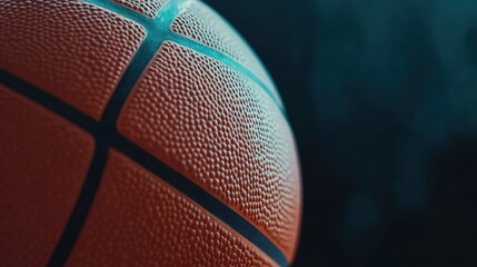 Obraz premium The Enigmatic Sphere: A Basketball Resting Amidst a Glimmering, Otherworldly Landscape of Light and Shadow