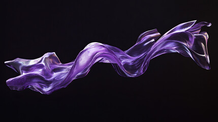 Obraz premium speedy technology Dynamic digital curve purple ribbon with a dark background that extends in a single line from the bottom left to the top right. 