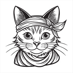 cat silhouette vector style