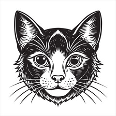 cat silhouette vector style
