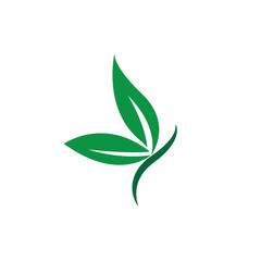 Leaves icon vector set isolated on white background.