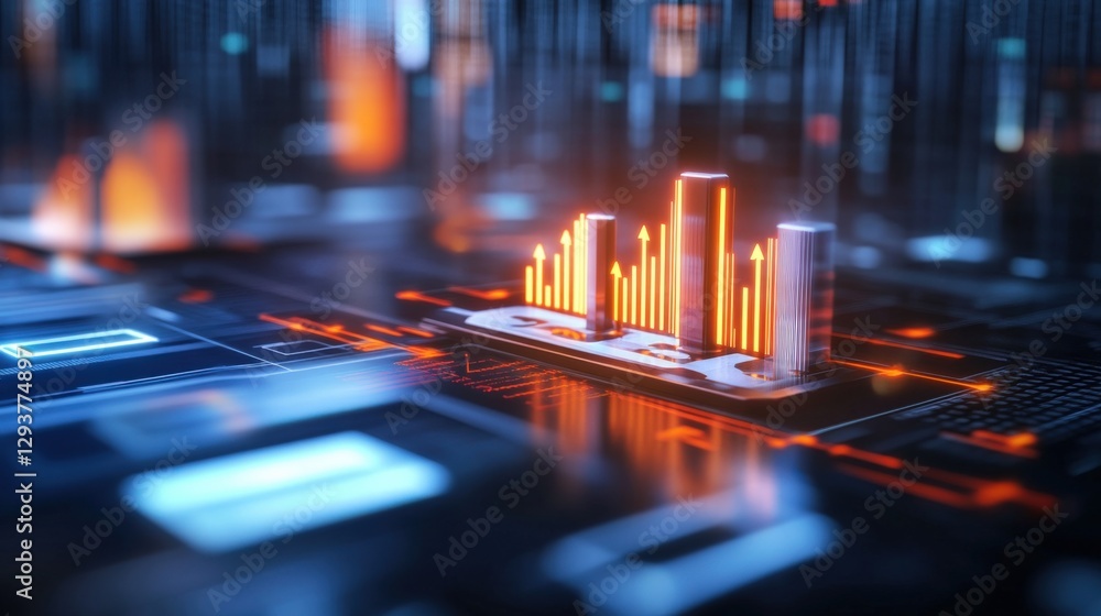 Poster financial data visualization digital finance infographic urban environment macro view trends and ana
