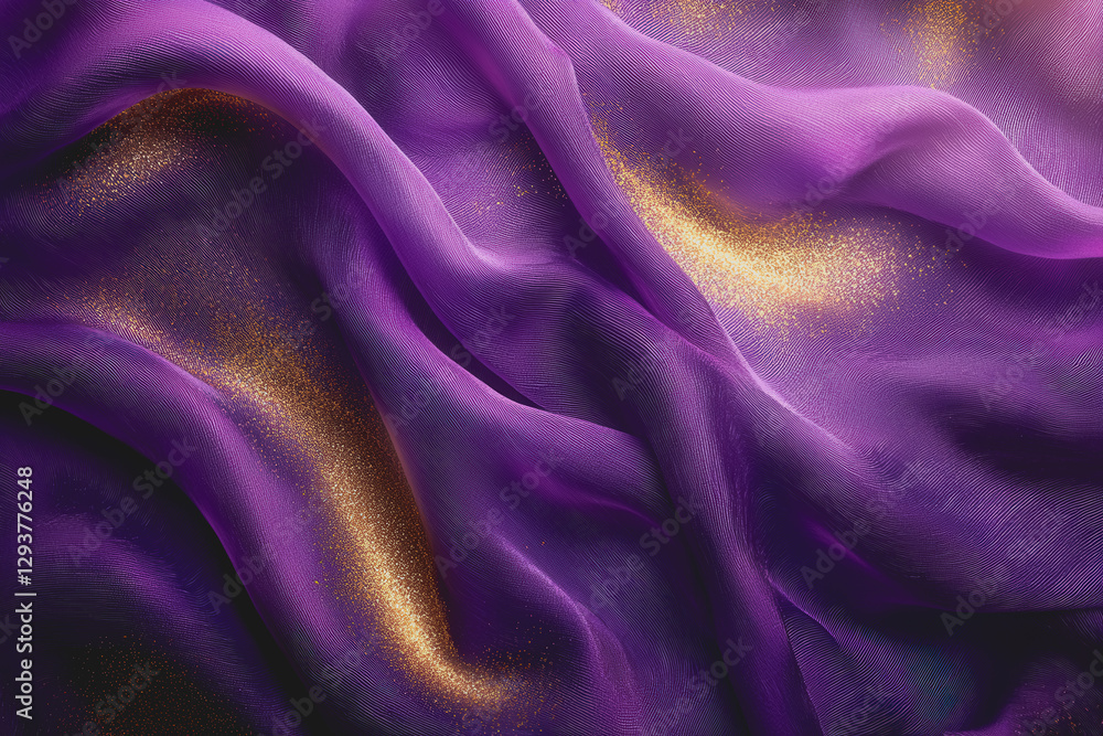 Poster purple and gold abstract background with fluid patterns and textures for creative design projects