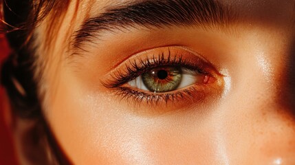 Obraz premium Dreamy and ethereal beauty close-up, gentle light reflections on smooth skin