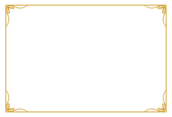 Elegant Gold Certificate Border Frame Template