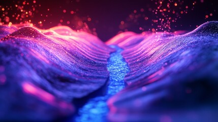 The surging flow of neon data