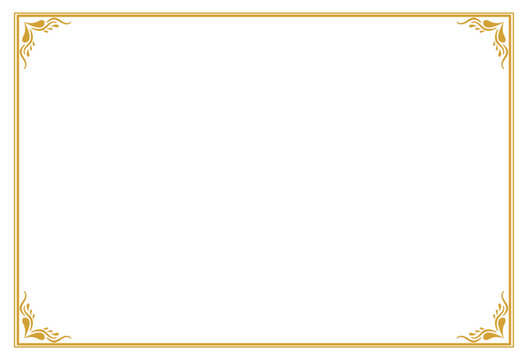 Elegant Gold Certificate Border Frame Template