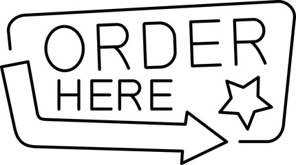 Order Here Line Style