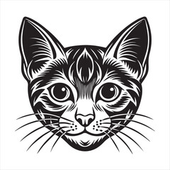 cat silhouette vector style