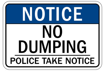 No dumping sign