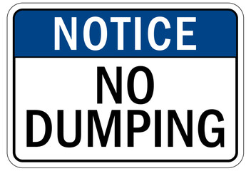 No dumping sign