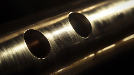 Naklejka premium Industrial light and shadow of metal pipelines