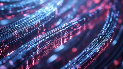 A maze of network cables tangled and leading to a managed switch in a modern data center, emphasizing the complexity of high-tech systems