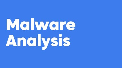 Malware analysis - title text animation for presentation