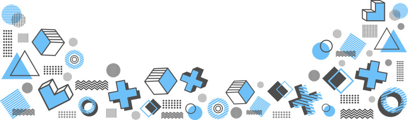 Modern Memphis Corner Border