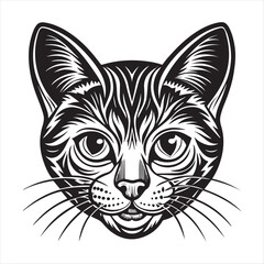 cat silhouette vector style