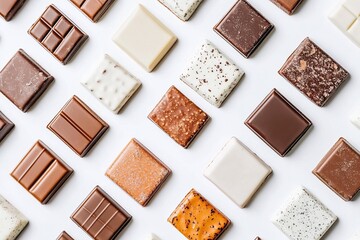 Fototapeta premium April clipart of chocolate bars isolated