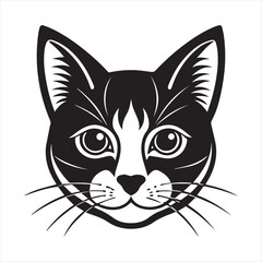 cat silhouette vector style