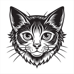 cat silhouette vector style