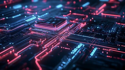 Obraz premium Abstract Circuit Board Technology